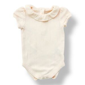 Janie & Jack | Pointelle Ruffle Collar Bodysuit (3-6)